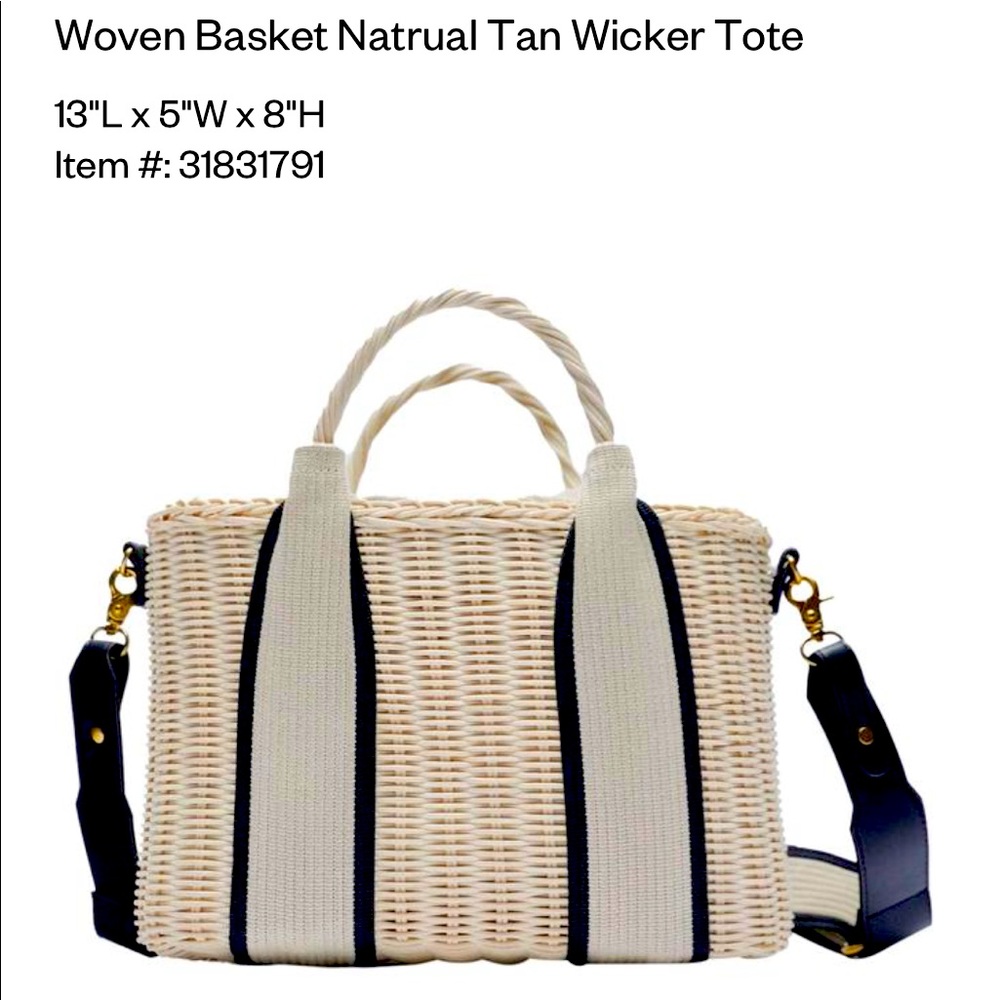 Sale for 2 weeks🐣 Zara woven basket natural wicker tote